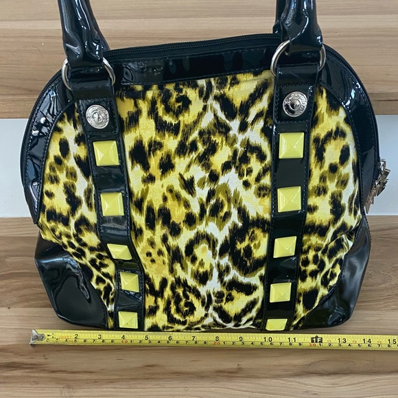 Betsey Johnson Yellow Leopard Handbag - Picture 2 of 12